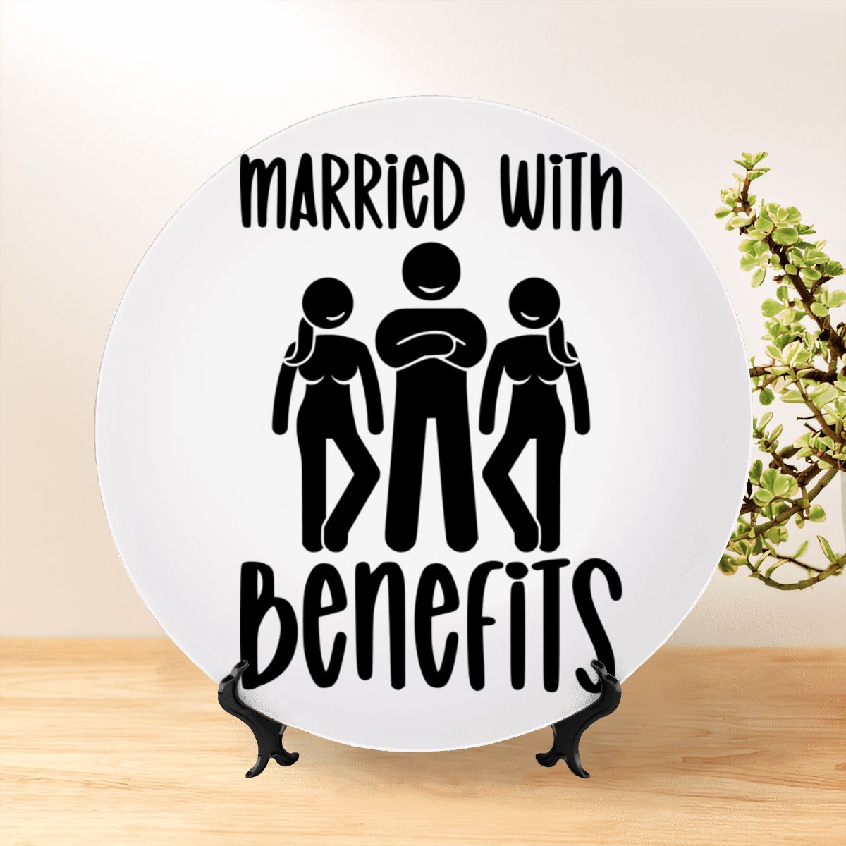 Married With Benefits Decorative Plate