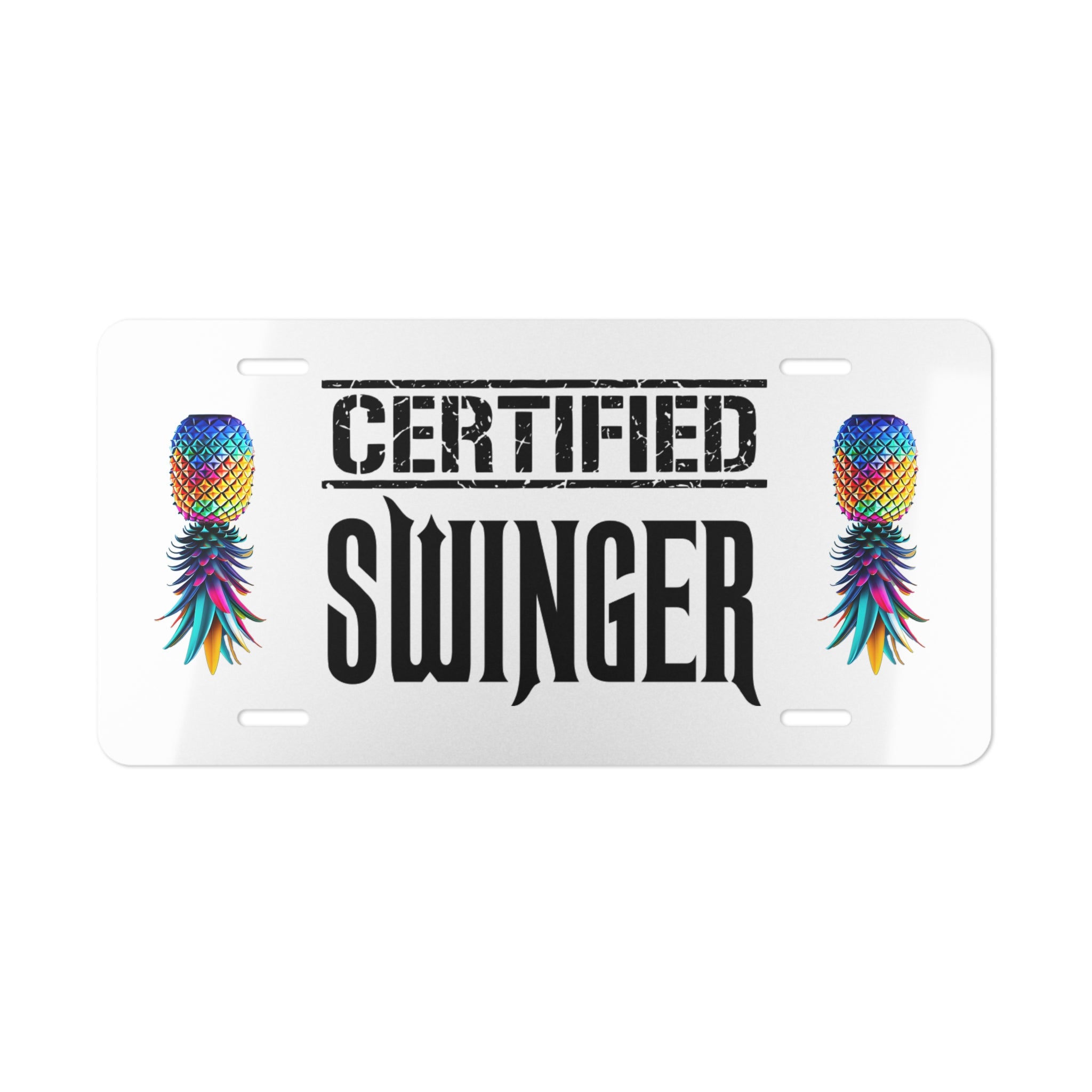 Certified Swinger Vanity Plate - Fun Custom Car Accessory for Parties & Events