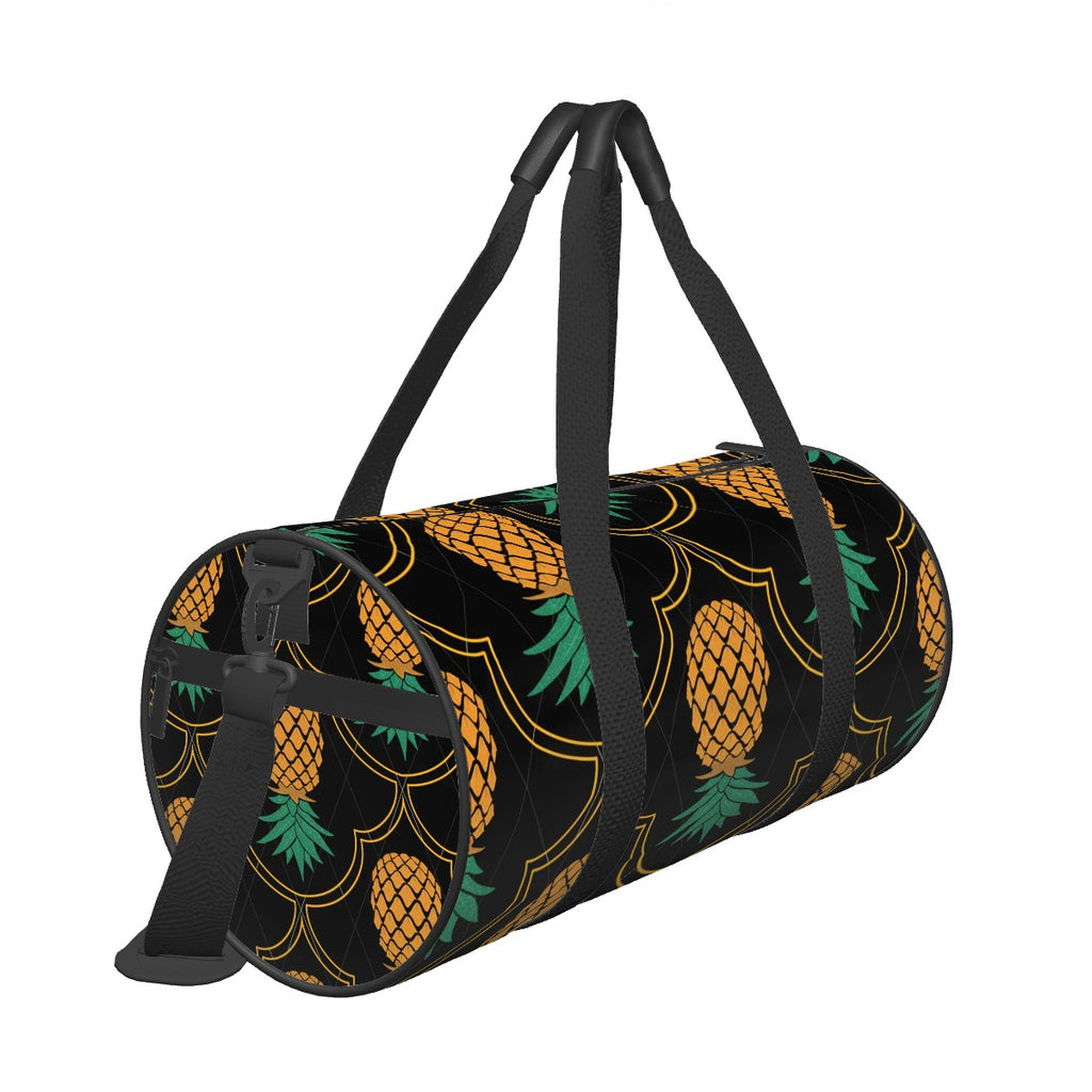 Luxury Upside Down Pineapple Cylinder Duffle Bag Large Capacity