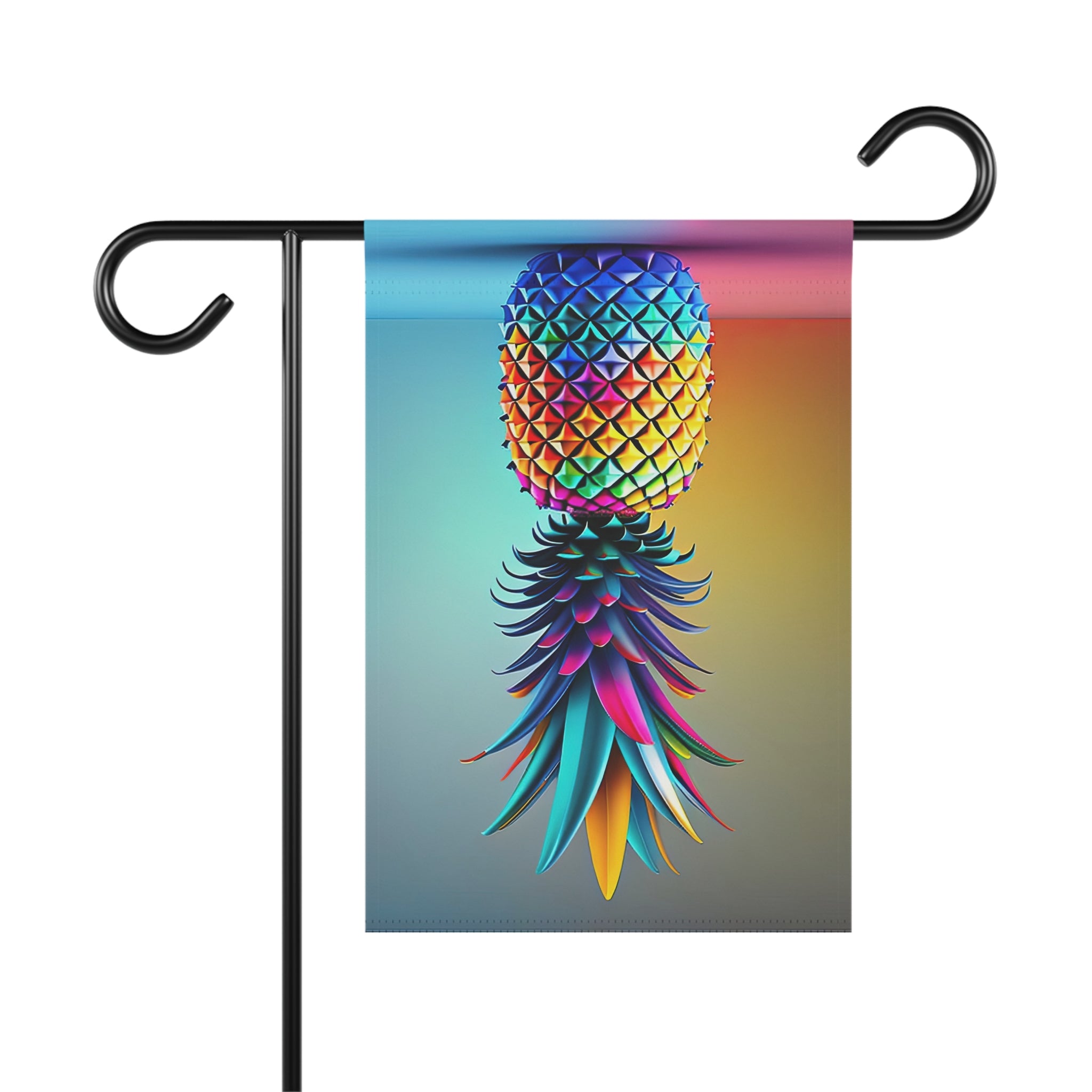 Colorful Pineapple Garden Banner - Vibrant Outdoor Decor