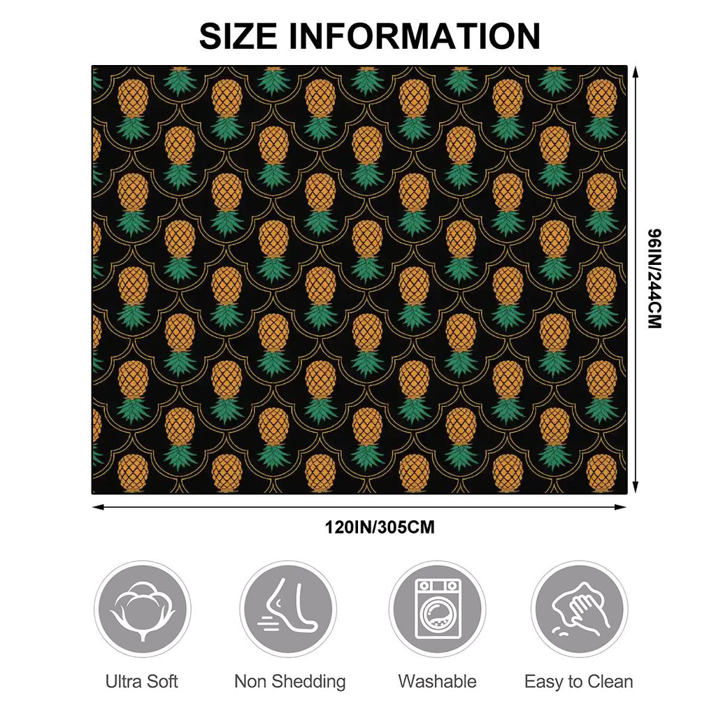 Elegant Upside-Down Pineapple Large Area Rug Floor Carpet (5:4)