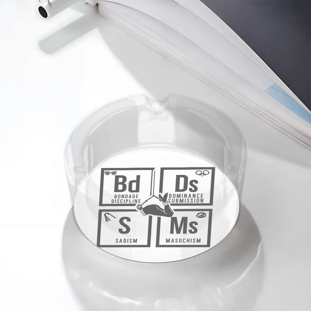 BDSM Round Glass Ashtray