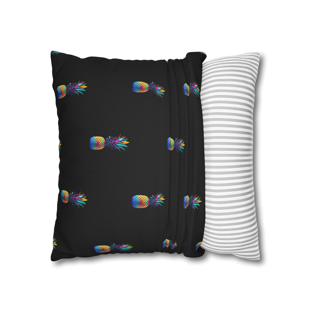 Spun Polyester Square Colorful Pineapple Pillowcase