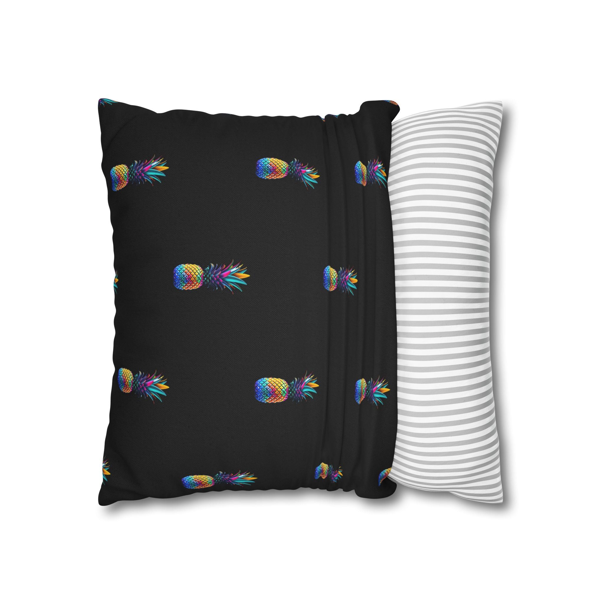 Spun Polyester Square Colorful Pineapple Pillowcase
