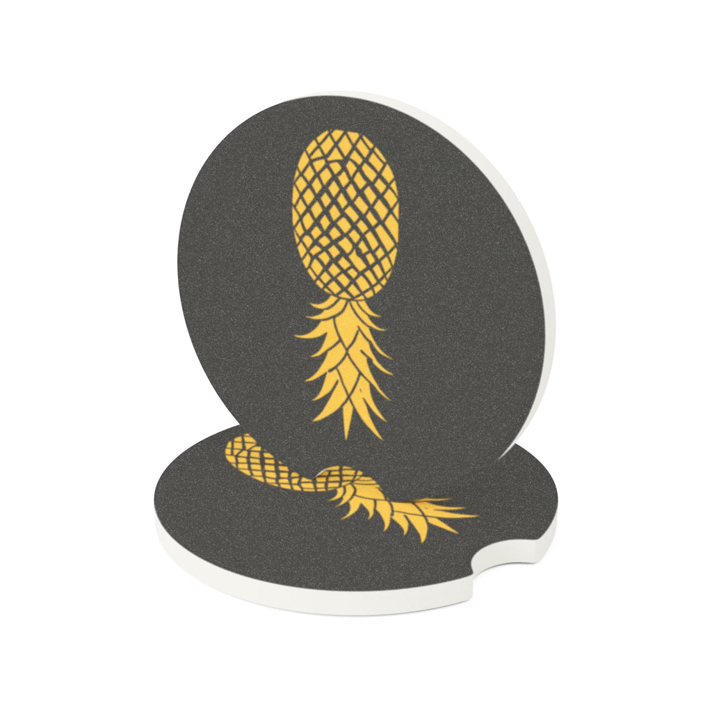 Pineapple Soapstone Car Coaster - Fun Automotive Accessory
