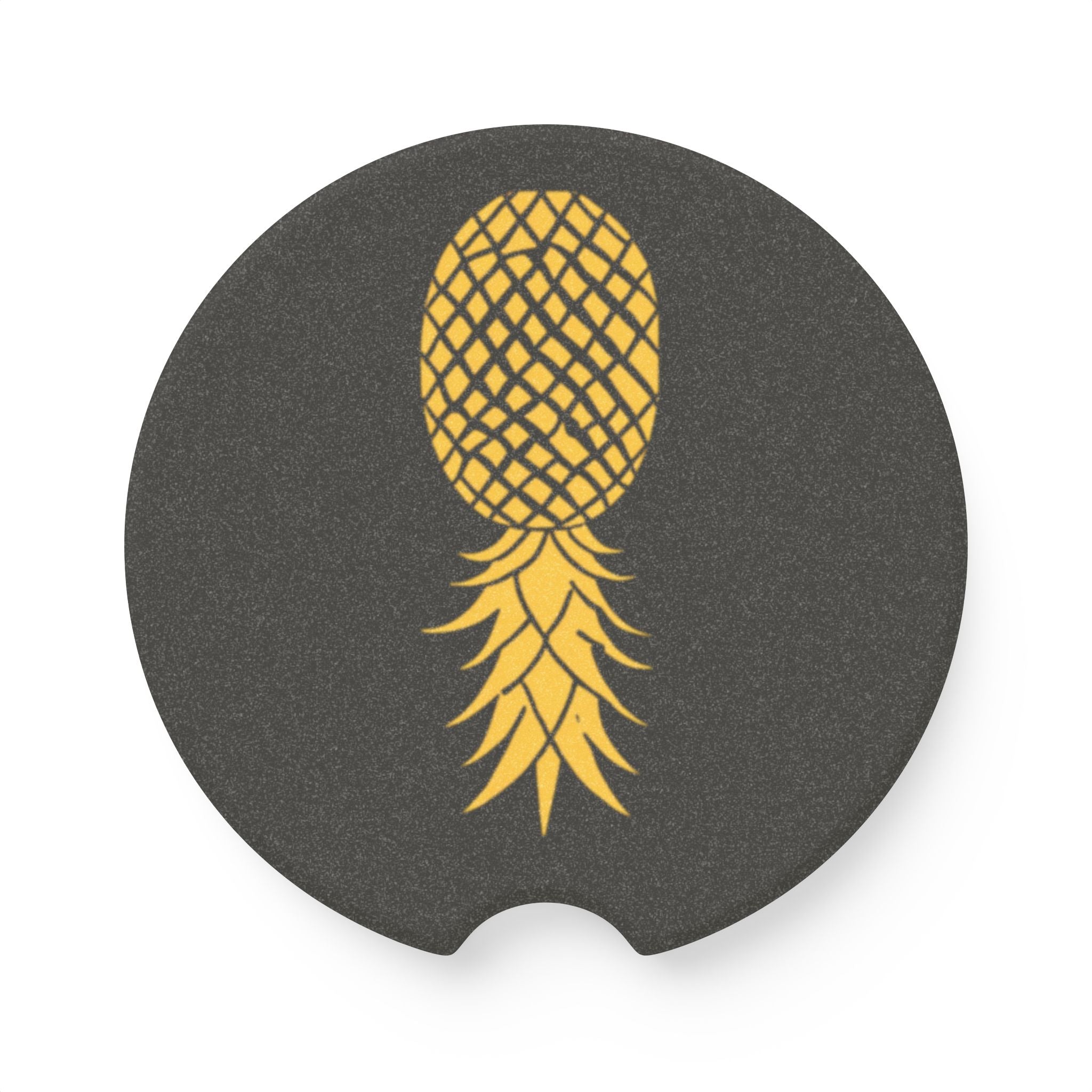 Pineapple Soapstone Car Coaster - Fun Automotive Accessory