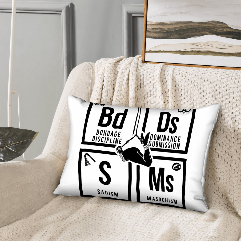 BDSM Satin Pillowcase with Hidden Zipper