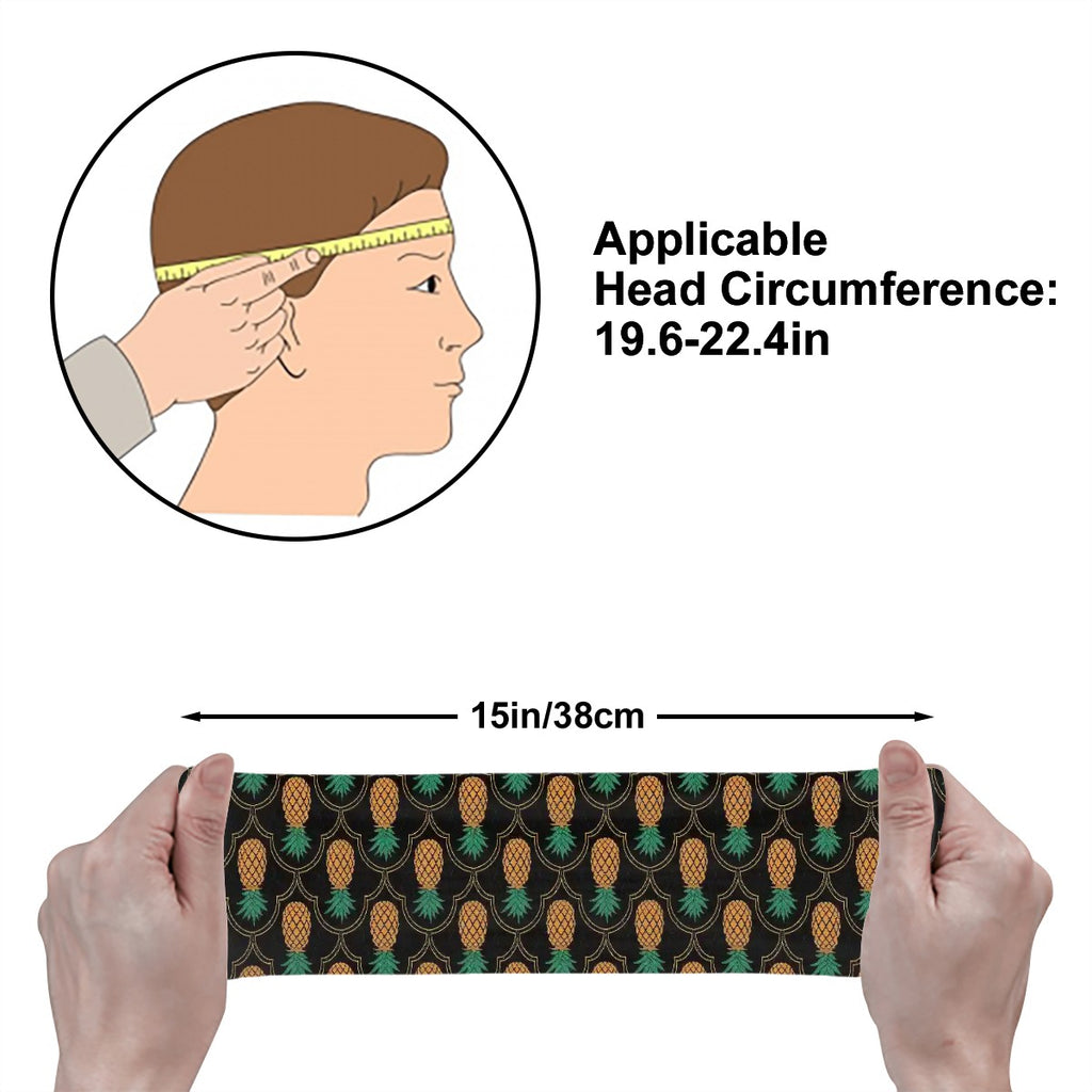Upside-Down Pineapple Sports Headband Sweatband