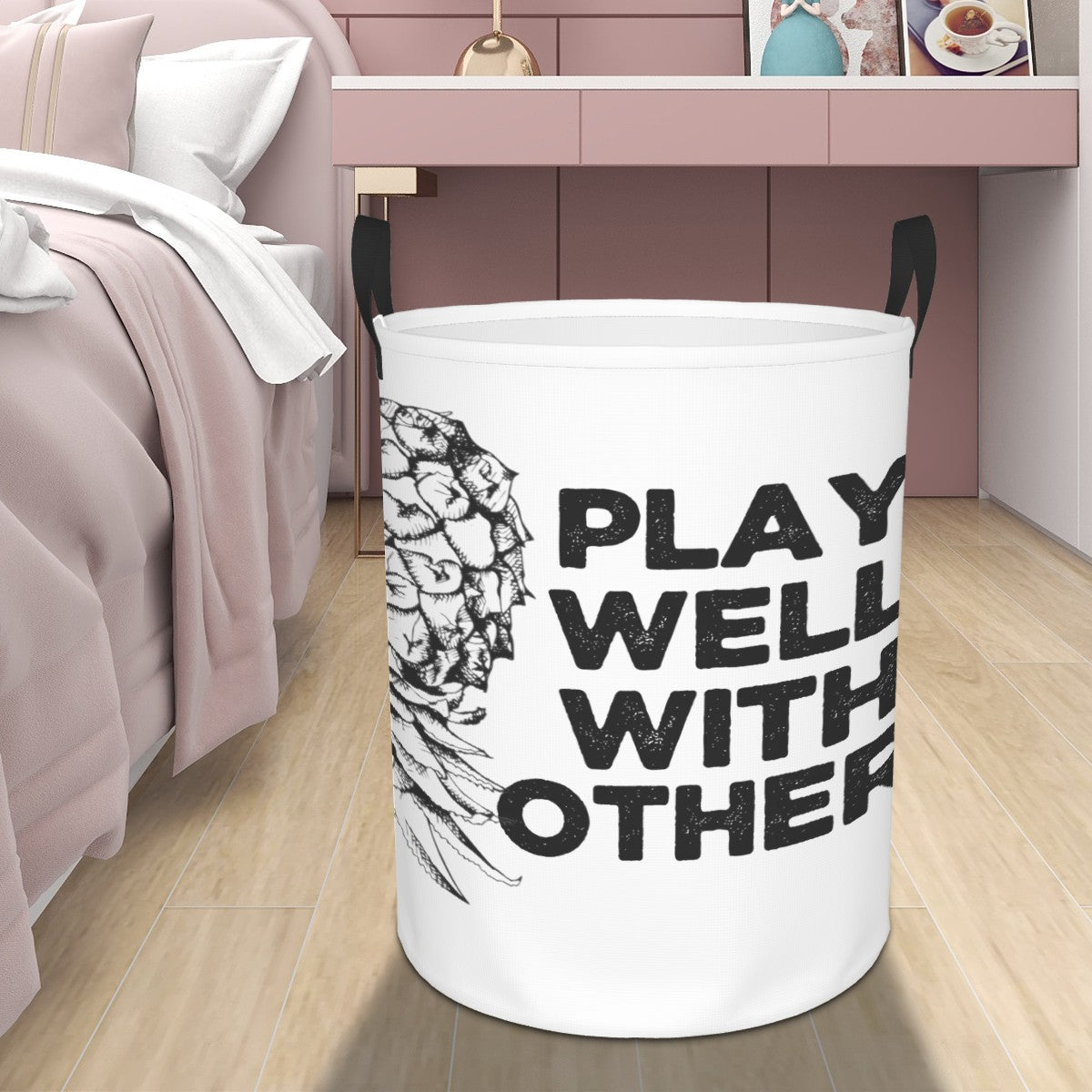 Plays Well With Others Circular Laundry Basket