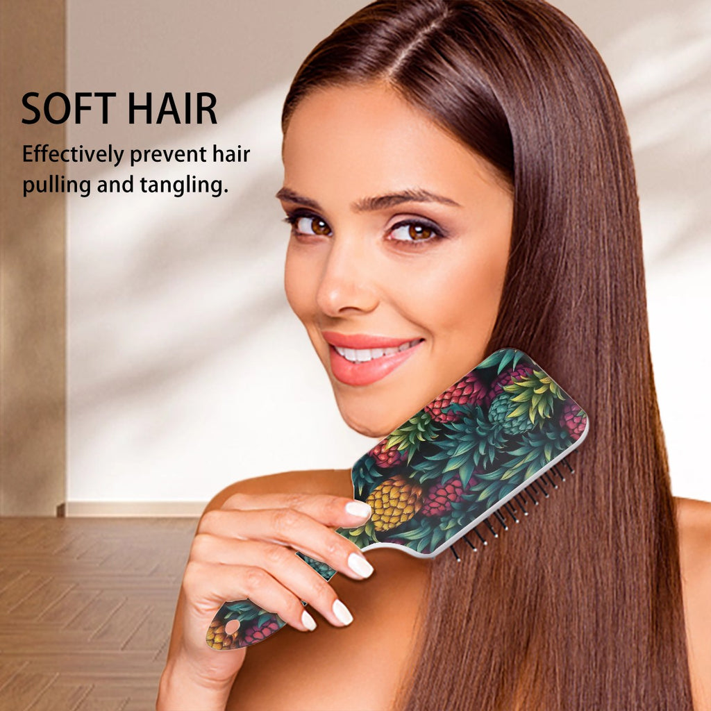 Colorful Upside-Down Pineapple Air Cushion Hair Brush