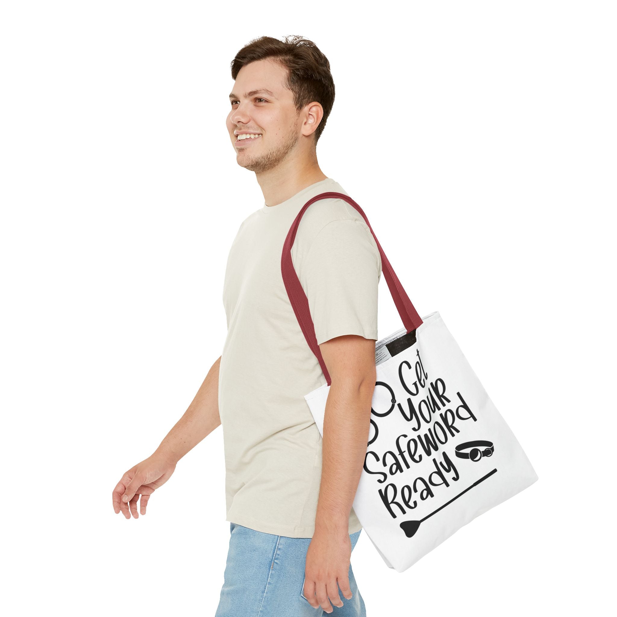 Get Your Safeword Ready Tote Bag - Fun & Playful Carryall for Kinky Adventures, Ideal for Couples & BDSM Enthusiasts