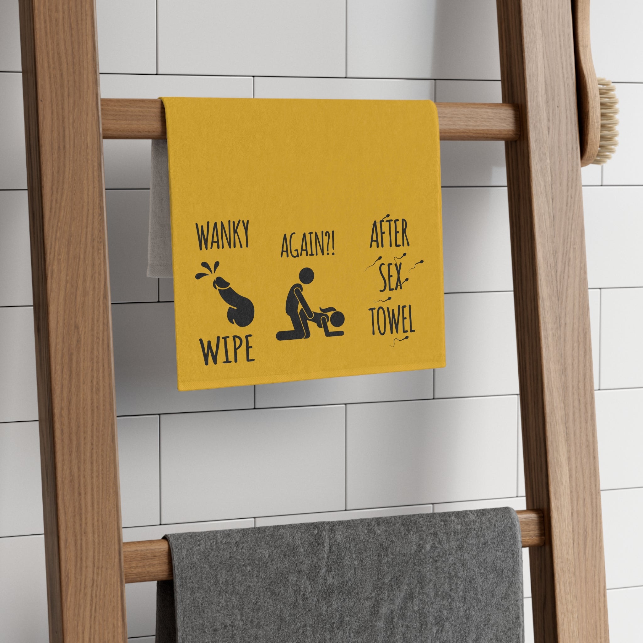 Funny Rally Towel for Couples - After Sex Wipe Towel (Yellow)