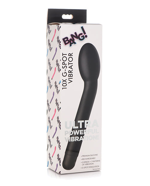 Boxed 10x G-Spot vibrator with 'BANG!' branding on a white background