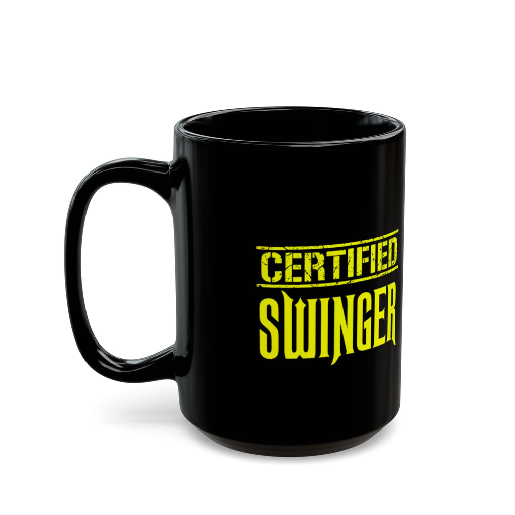 Certified Swinger Black Mug - Fun Gift for Swinger Lifestyle Enthusiasts
