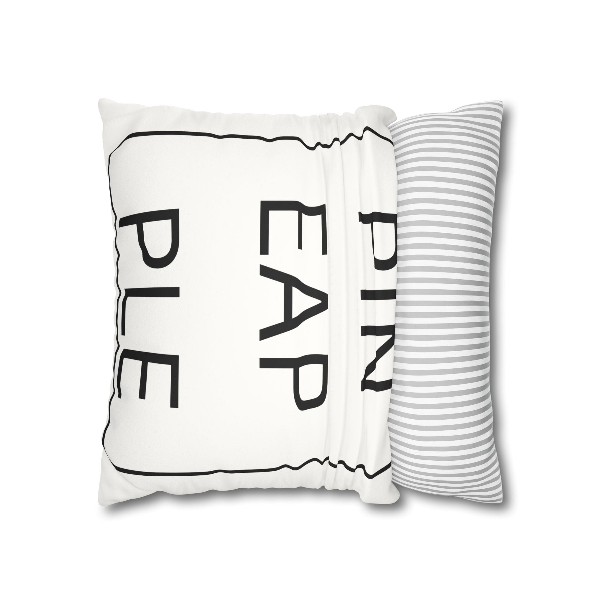 Pillowcase - Upside Down Pineapple Faux Suede Square