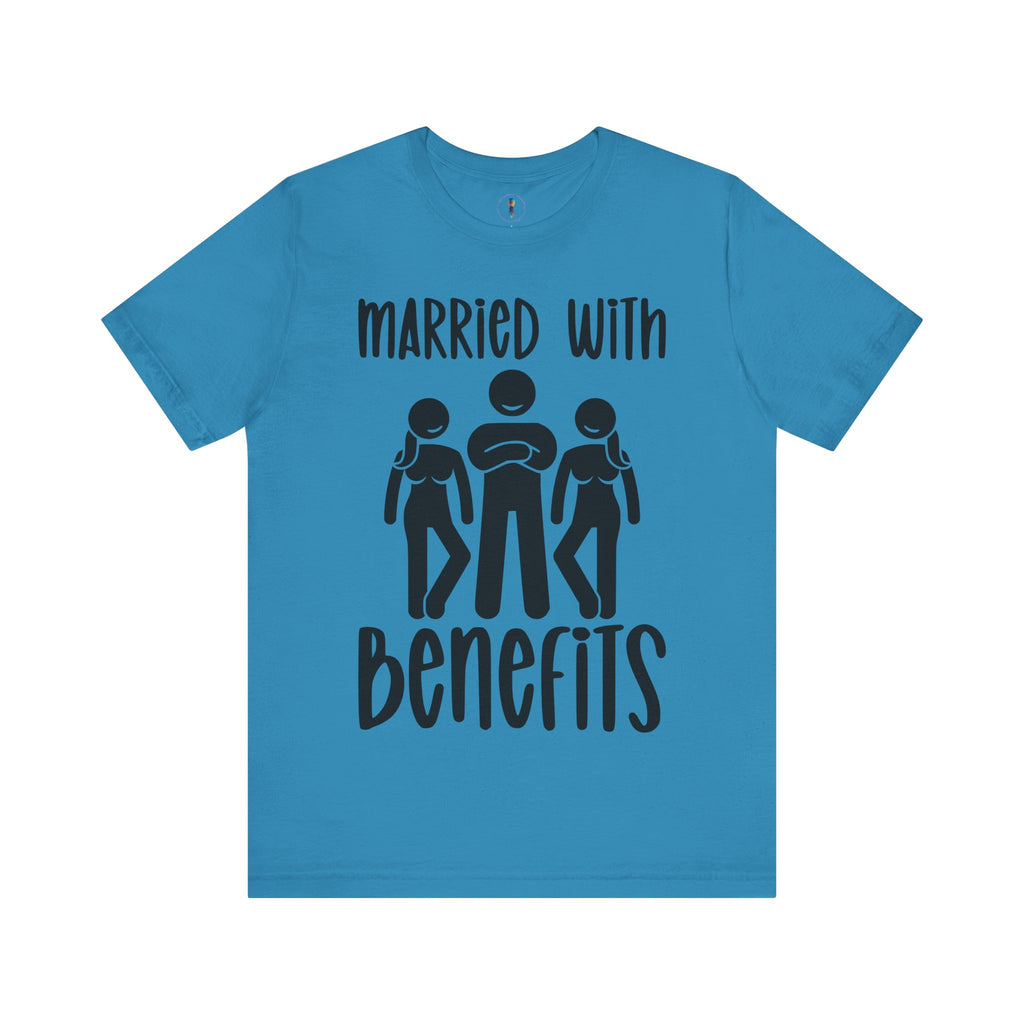 Casual Unisex Tee - "Married With Benefits" Fun Graphic Shirt