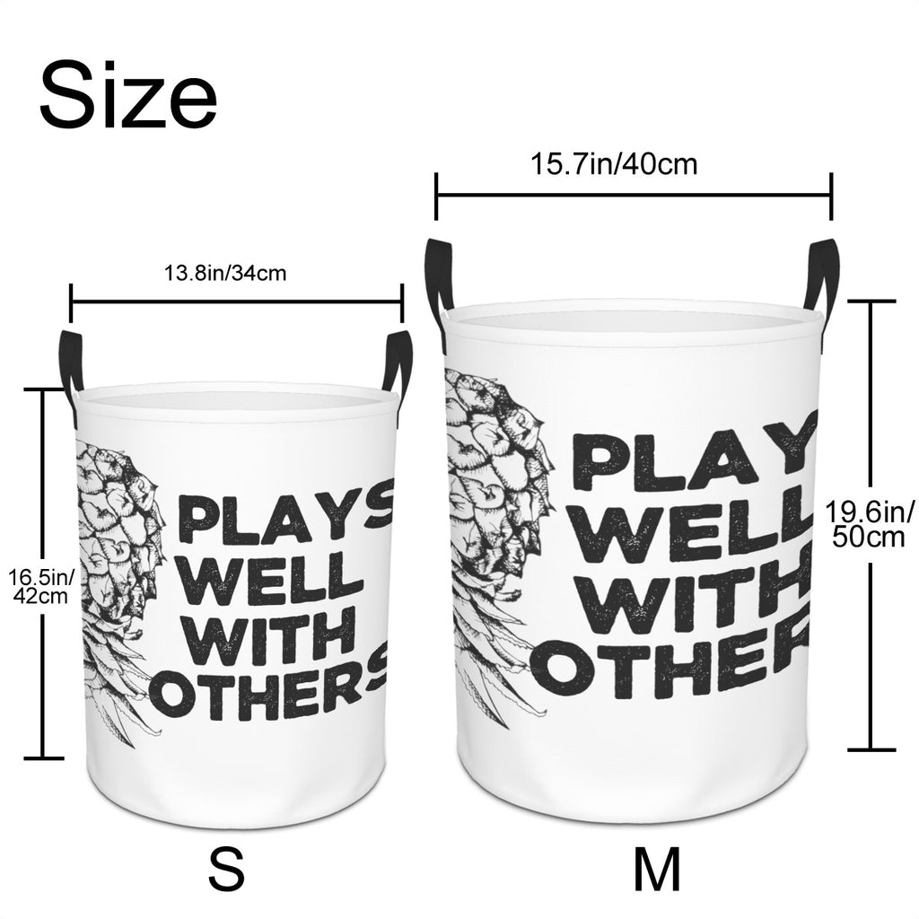Plays Well With Others Circular Laundry Basket