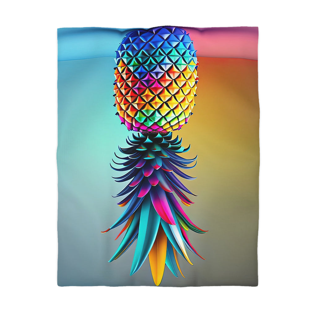 Vibrant Pineapple Microfiber Duvet Cover – Tropical Home Decor