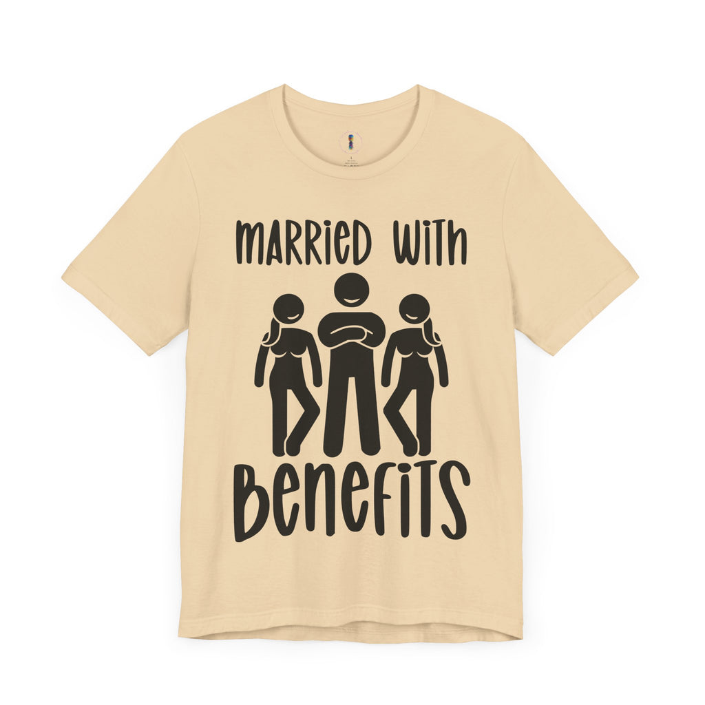 Casual Unisex Tee - "Married With Benefits" Fun Graphic Shirt
