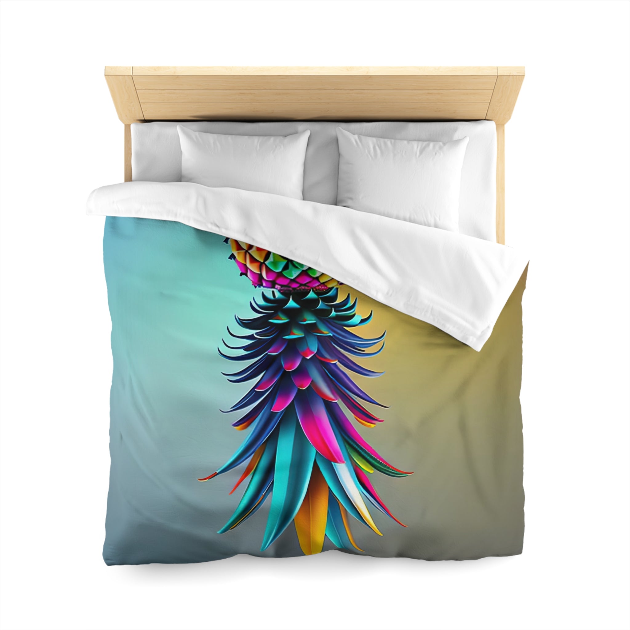 Vibrant Pineapple Microfiber Duvet Cover – Tropical Home Decor