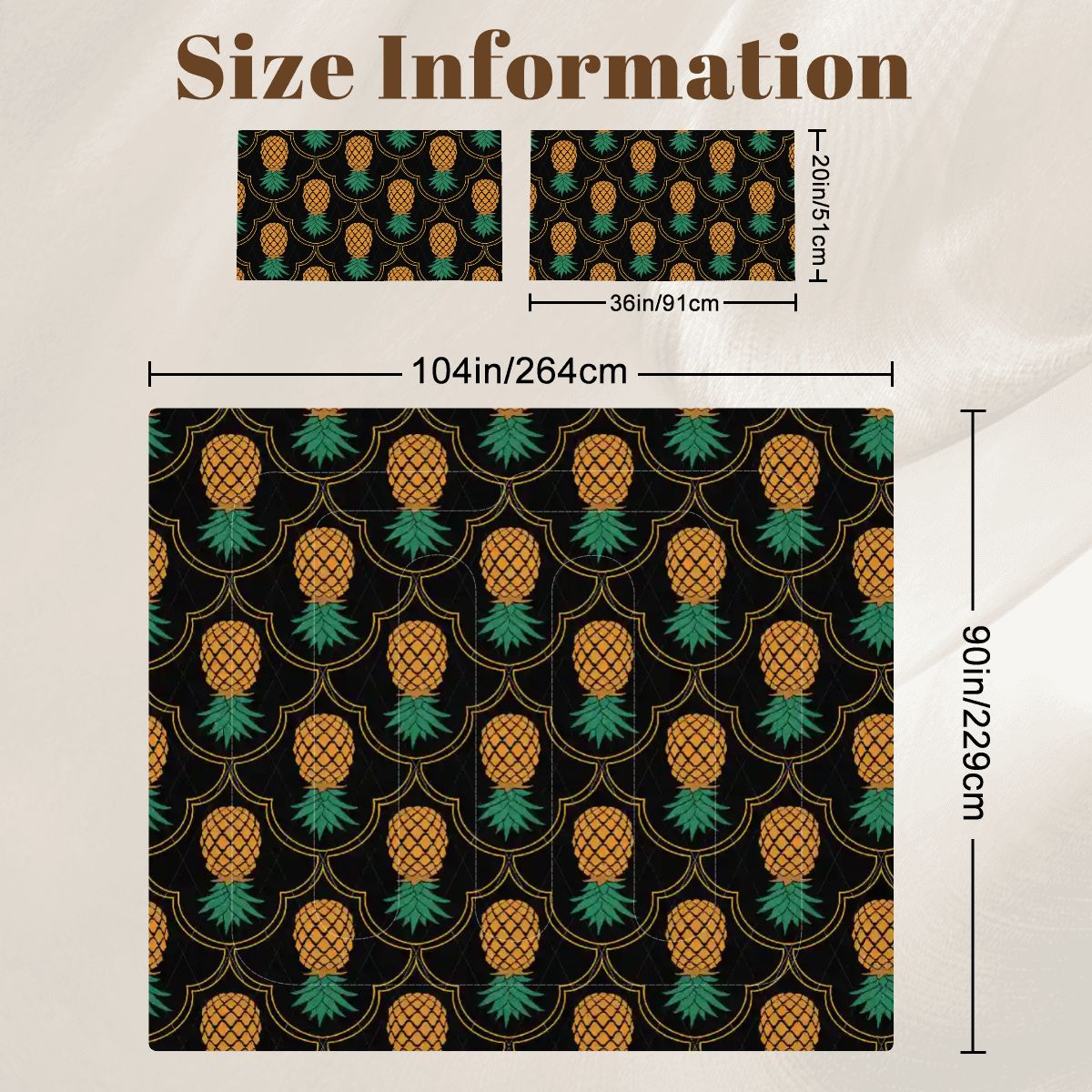 Upside-Down Pineapple King Comforter Set