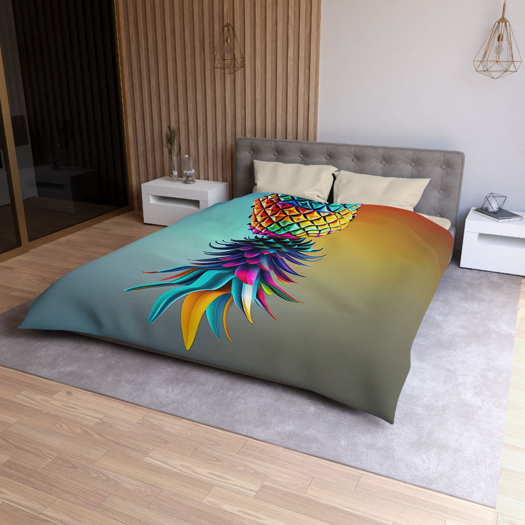 Vibrant Pineapple Microfiber Duvet Cover – Tropical Home Decor