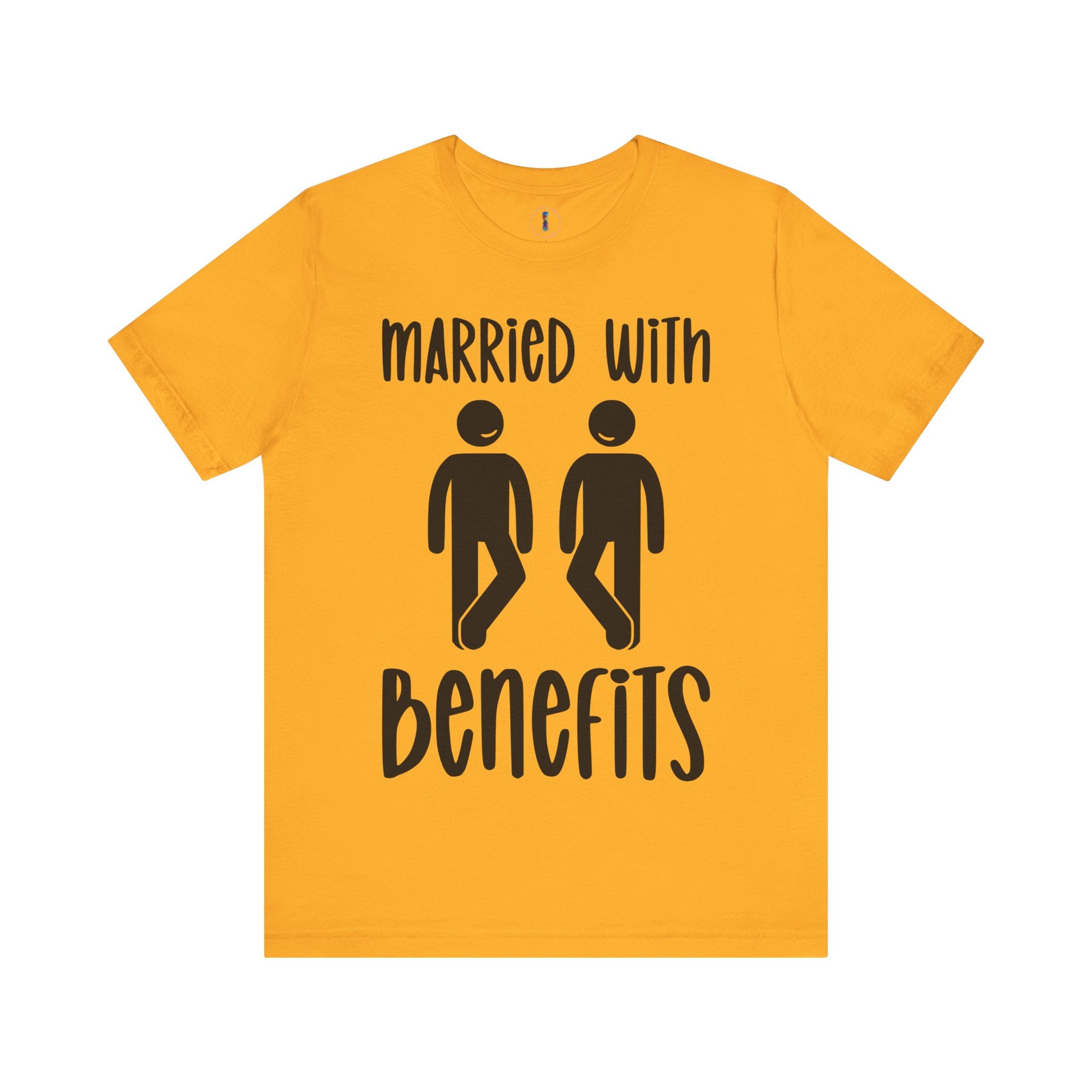 Funny 'Married with Benefits' Unisex Jersey Tee - Perfect for Couples & Anniversaries
