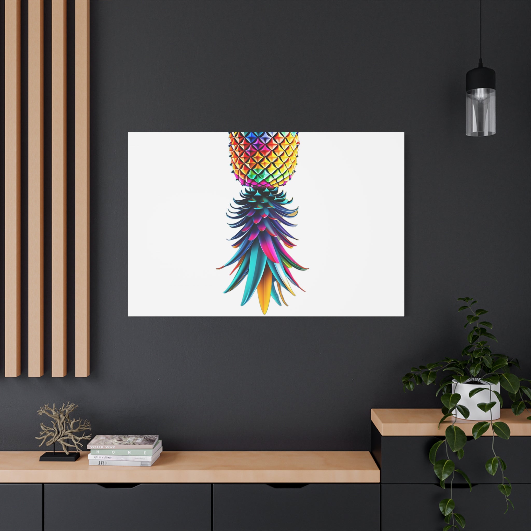 Canvas Print - Colorful Upside Down Pineapple