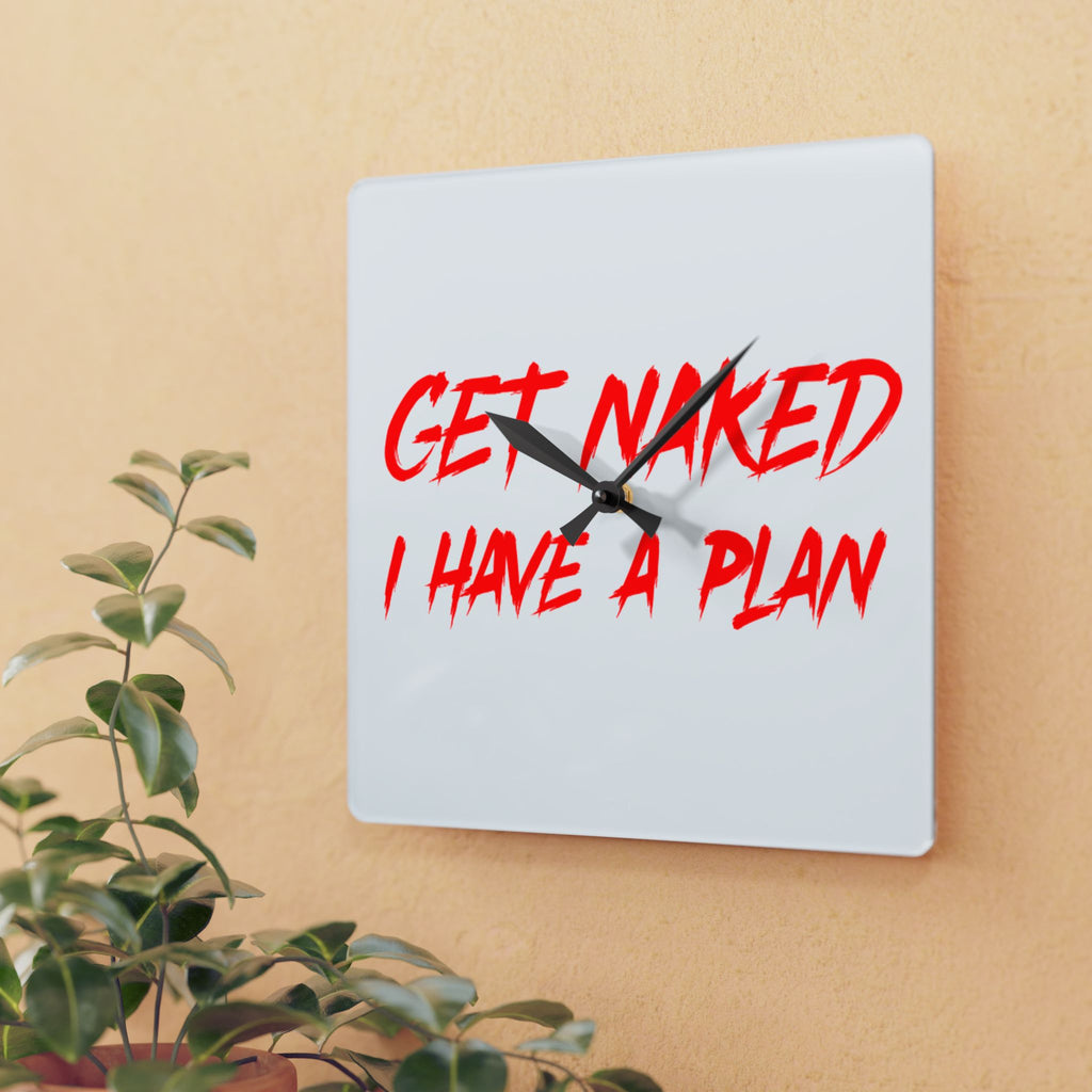 Get Naked Wall Clock – Fun Acrylic Timepiece for Bathroom Decor