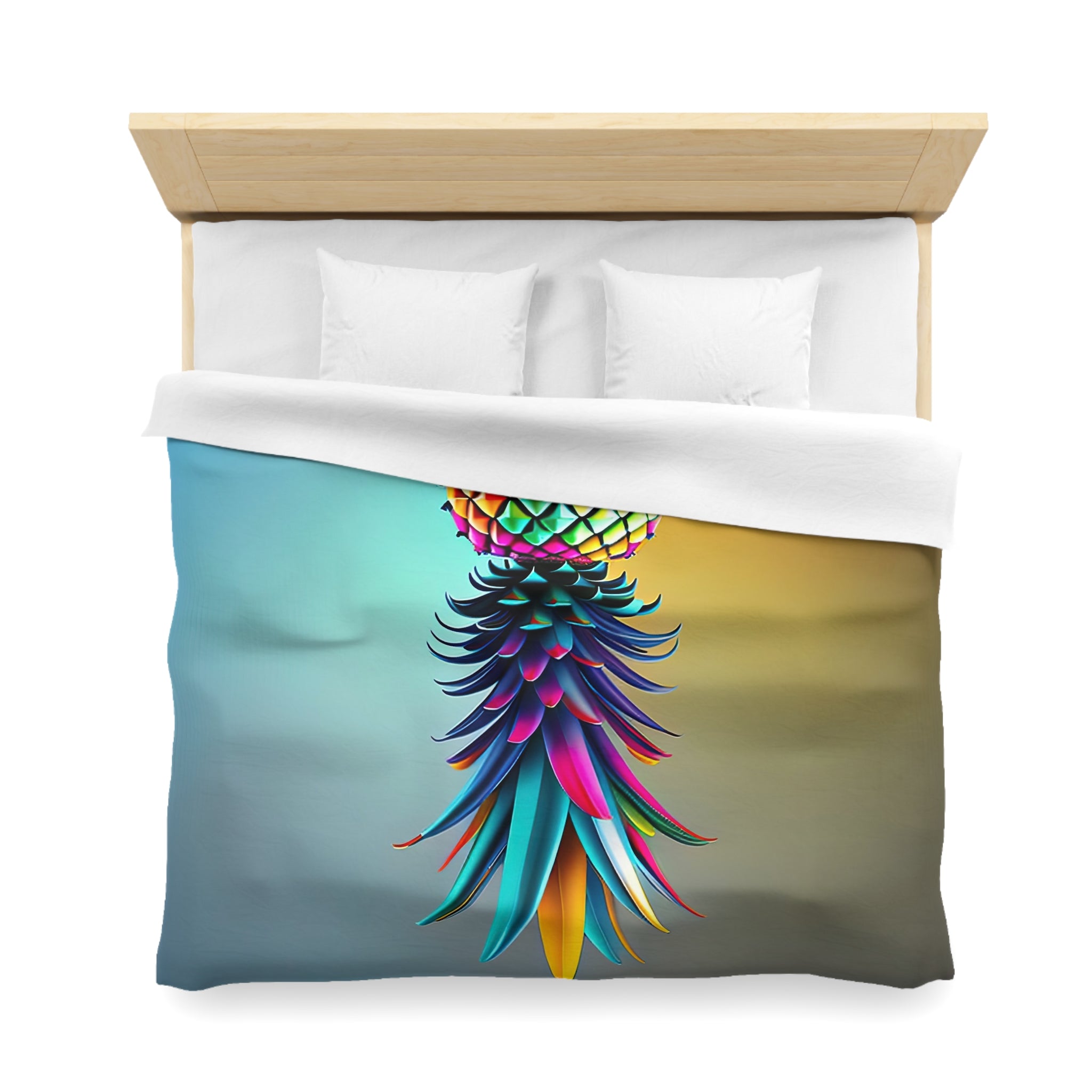 Vibrant Pineapple Microfiber Duvet Cover – Tropical Home Decor