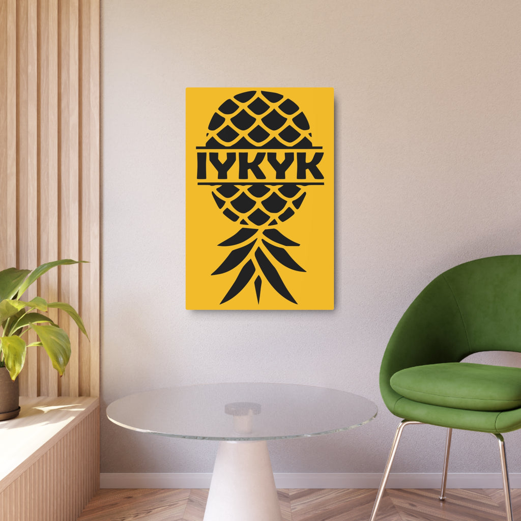 Funny IYKYK Pineapple Metal Art Sign for Home Decor