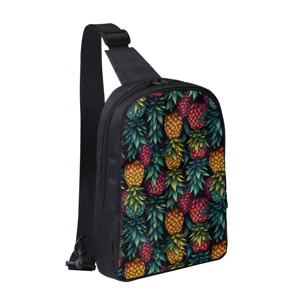 Colorful Upside-Down Pineapple Double Layer CrossBody Bag Chest Bag