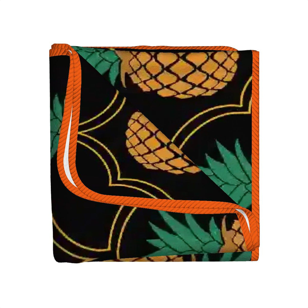 Fancy Upside-Down Pineapple Coral Fleece Bath Towels 55"x27"