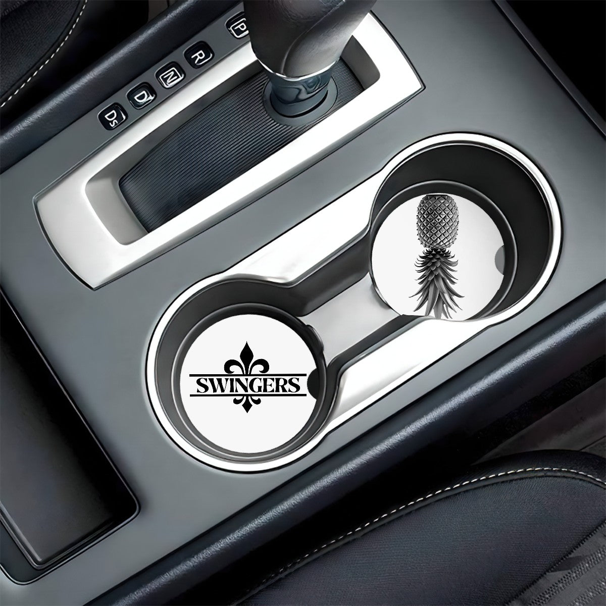 Ceramics Car Coasters 2 pcs