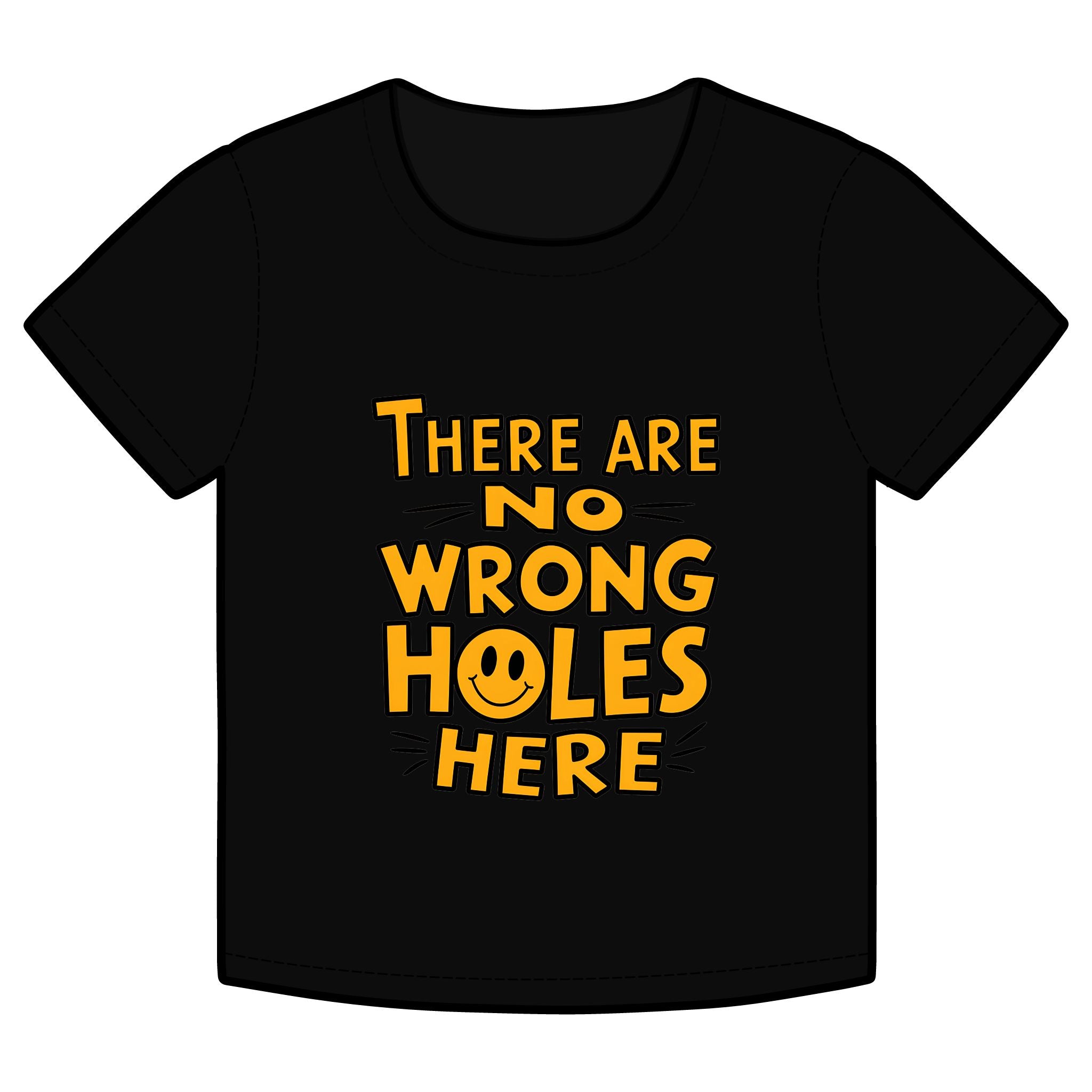Funny Organic Rib Baby Tee - "There Are No Wrong Holes Here" - Cute Infant T-Shirt