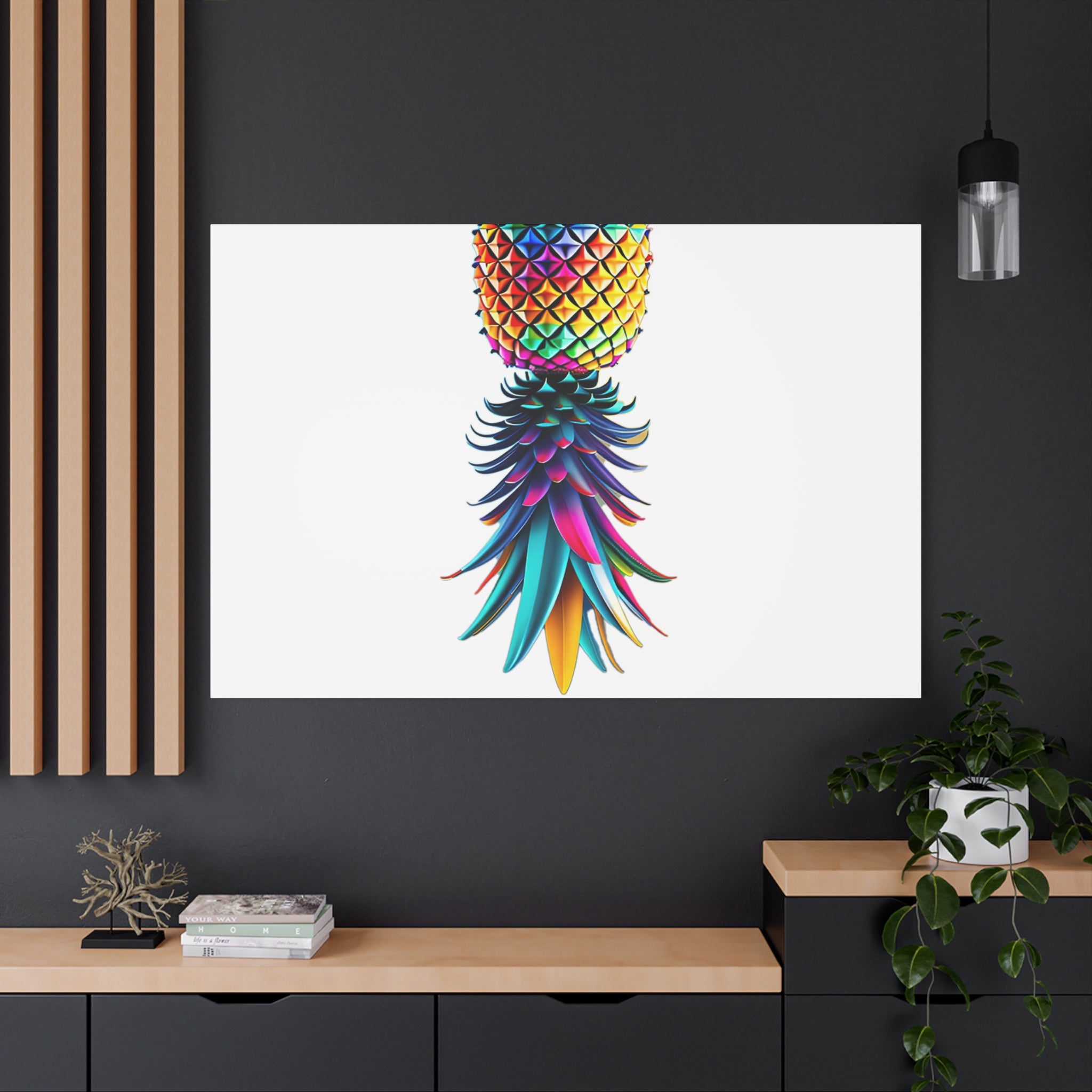 Canvas Print - Colorful Upside Down Pineapple
