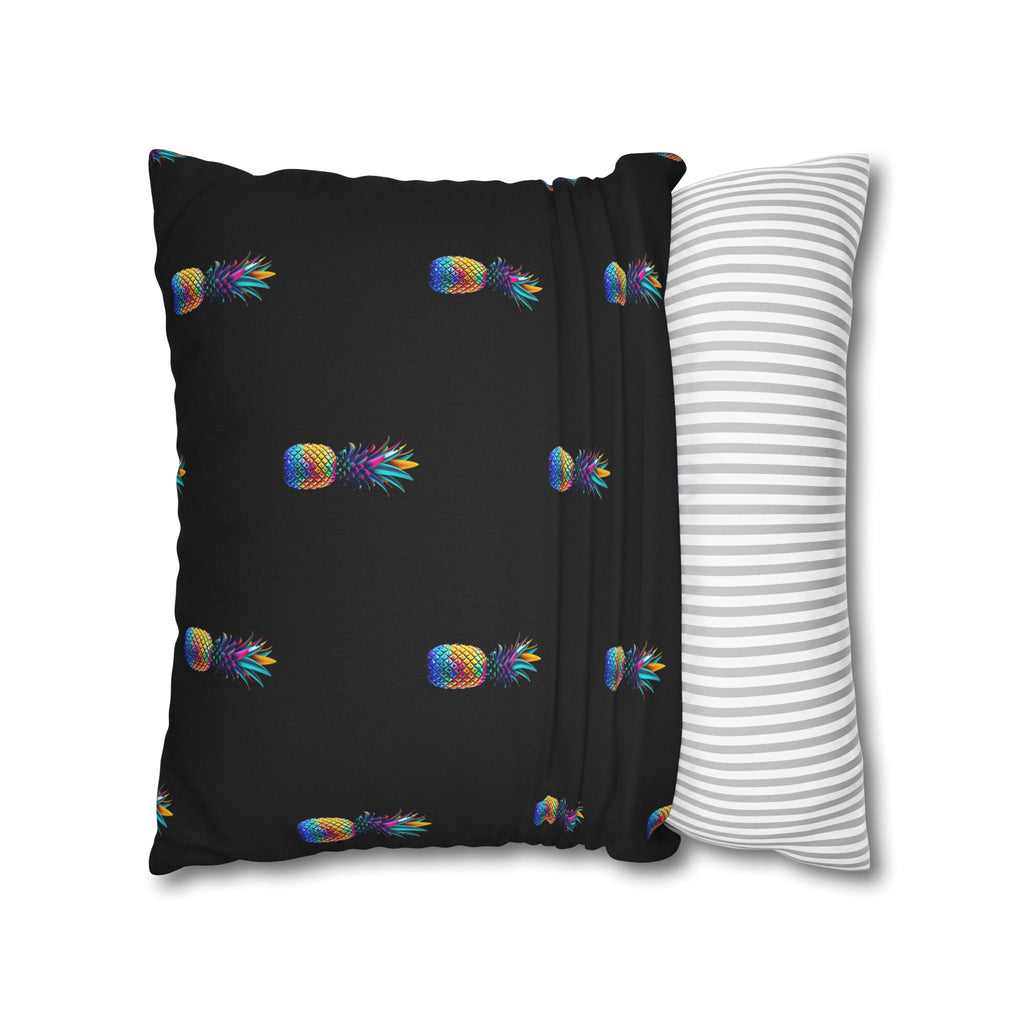 Spun Polyester Square Colorful Pineapple Pillowcase