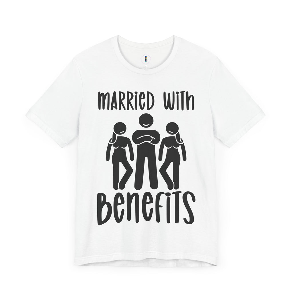 Casual Unisex Tee - "Married With Benefits" Fun Graphic Shirt