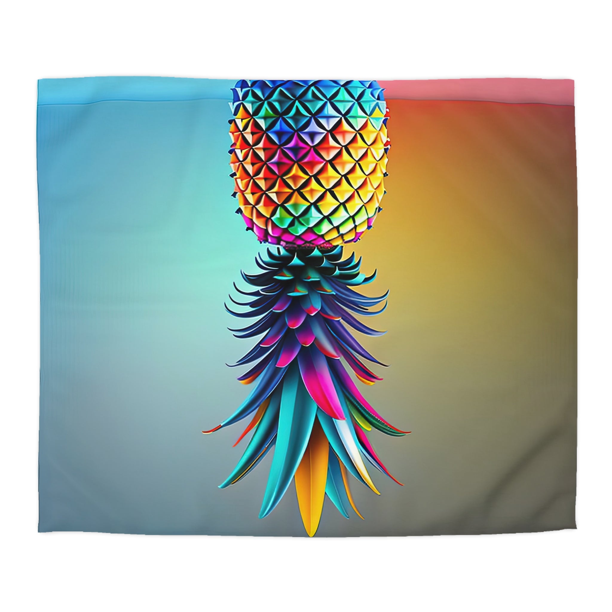 Vibrant Pineapple Microfiber Duvet Cover – Tropical Home Decor