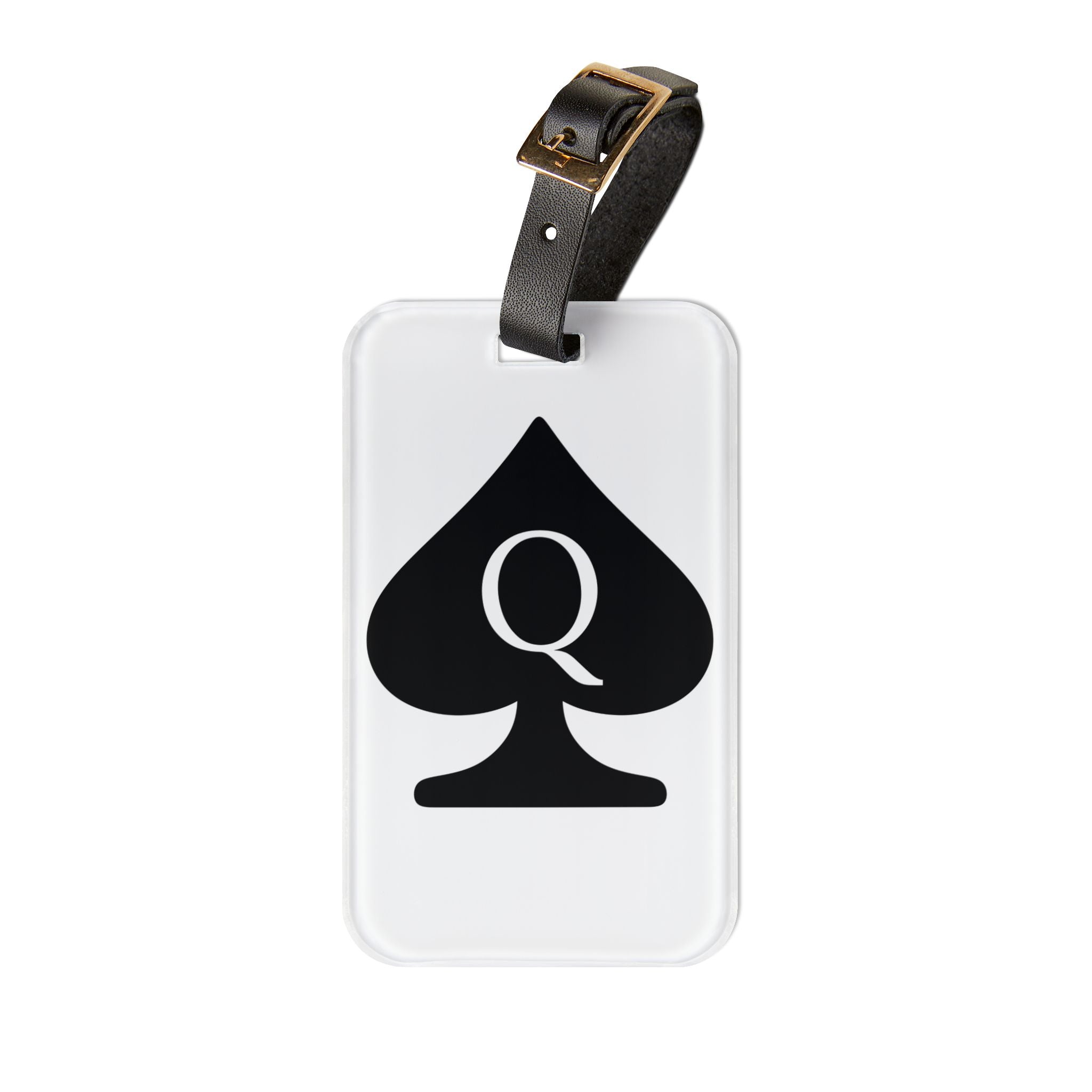 Stylish Queen of Spades Luggage Tag - Chic Travel Accessory