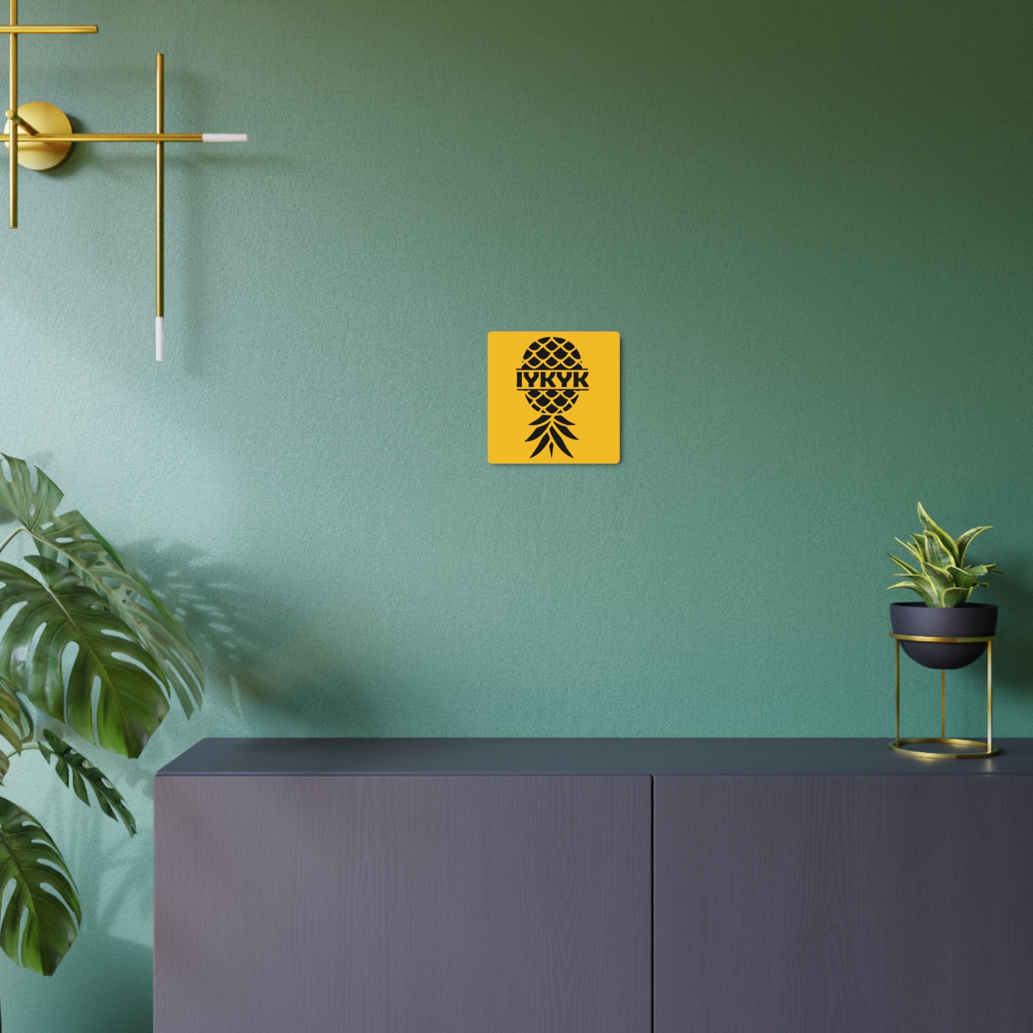 Funny IYKYK Pineapple Metal Art Sign for Home Decor