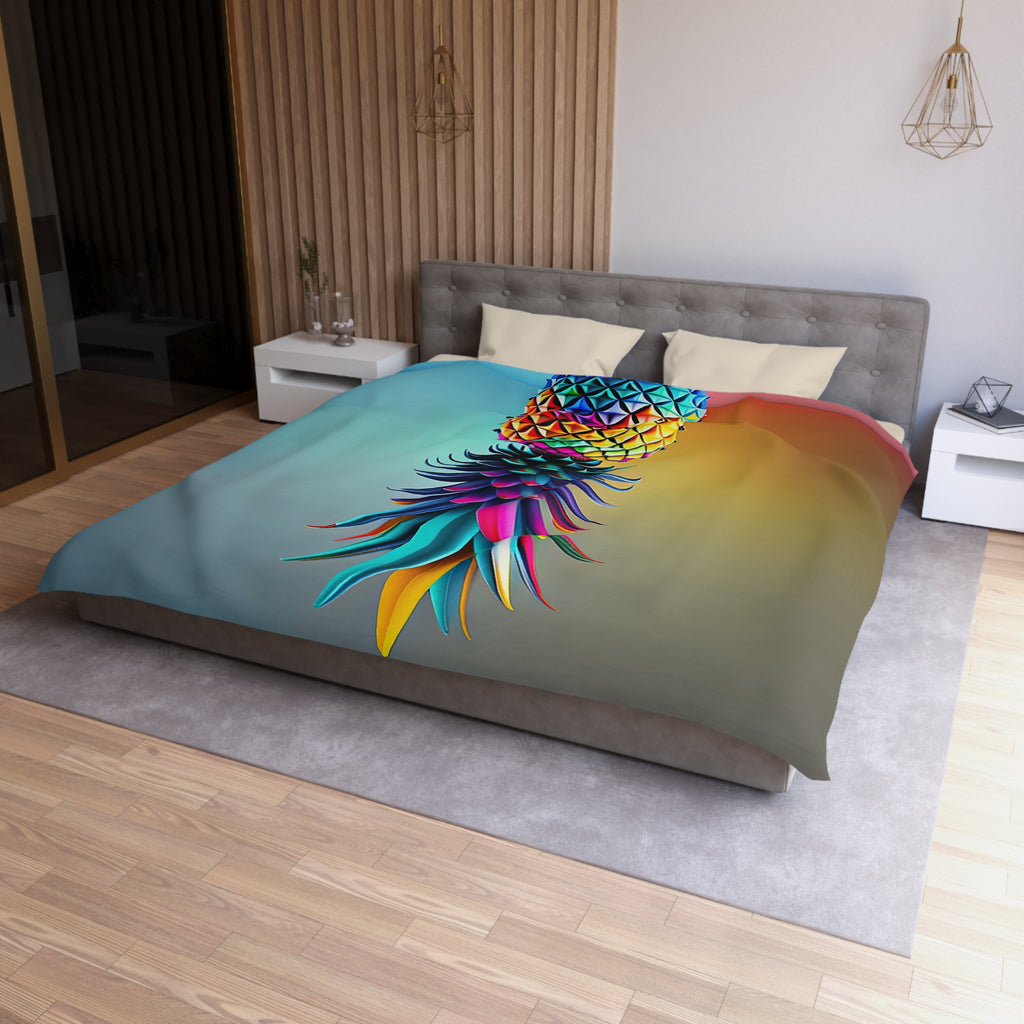 Vibrant Pineapple Microfiber Duvet Cover – Tropical Home Decor