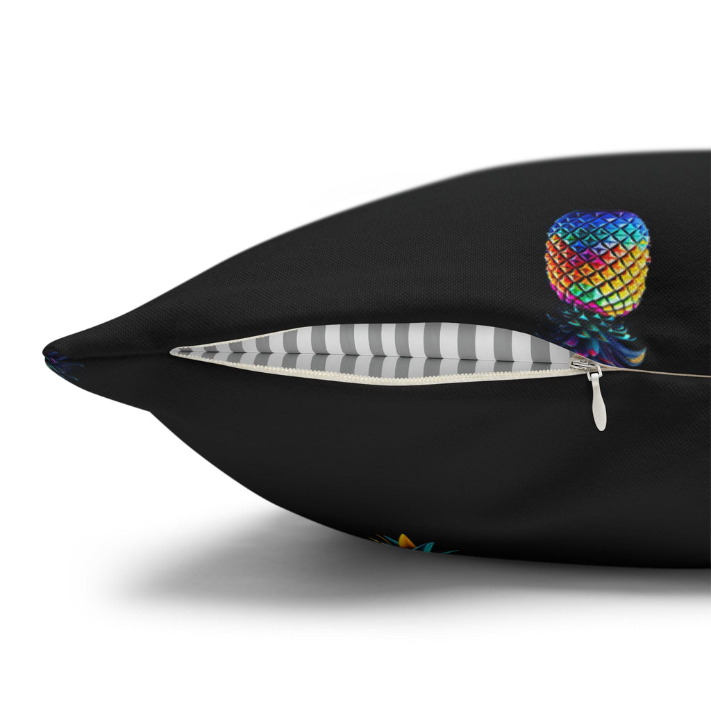 Spun Polyester Square Colorful Pineapple Pillowcase