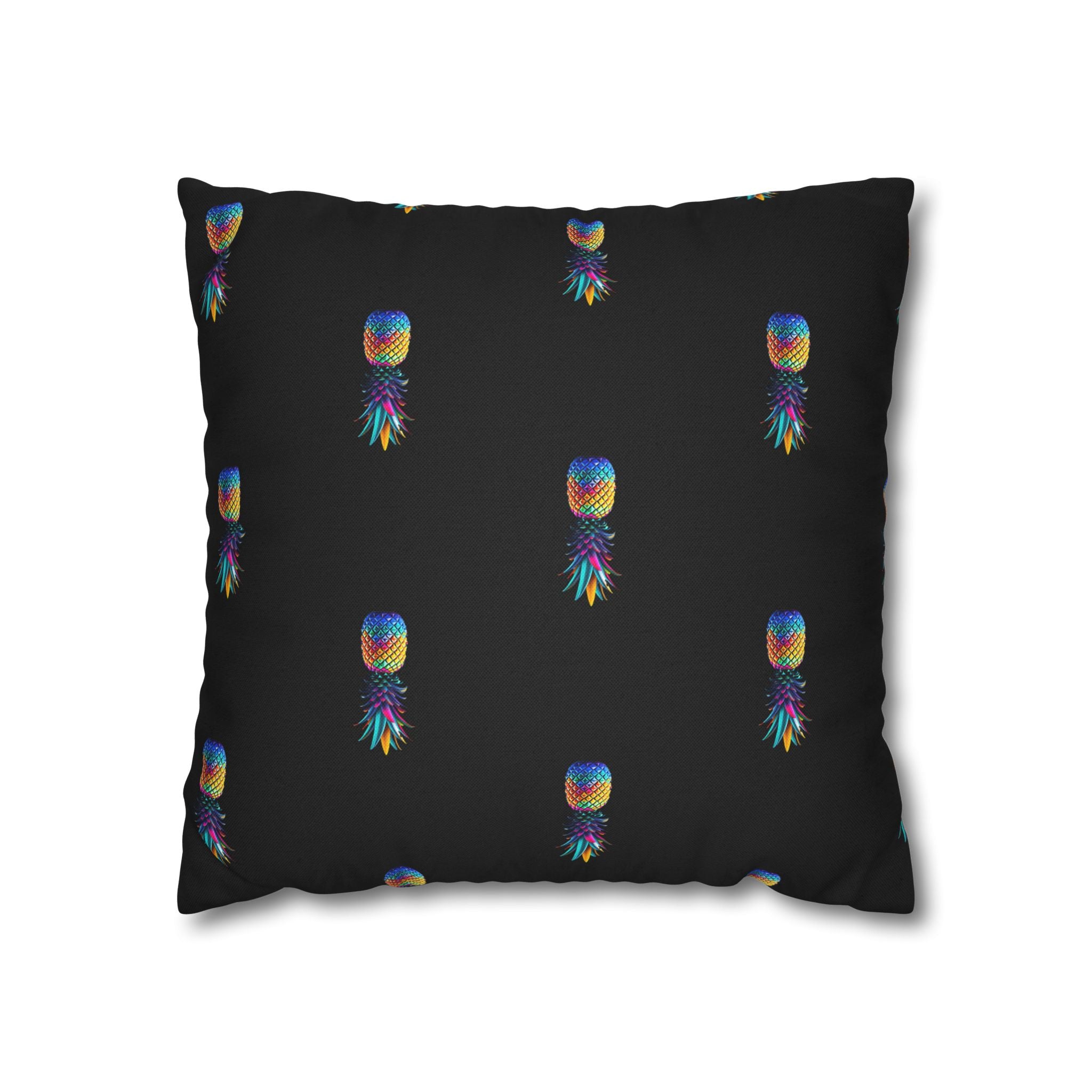 Spun Polyester Square Colorful Pineapple Pillowcase