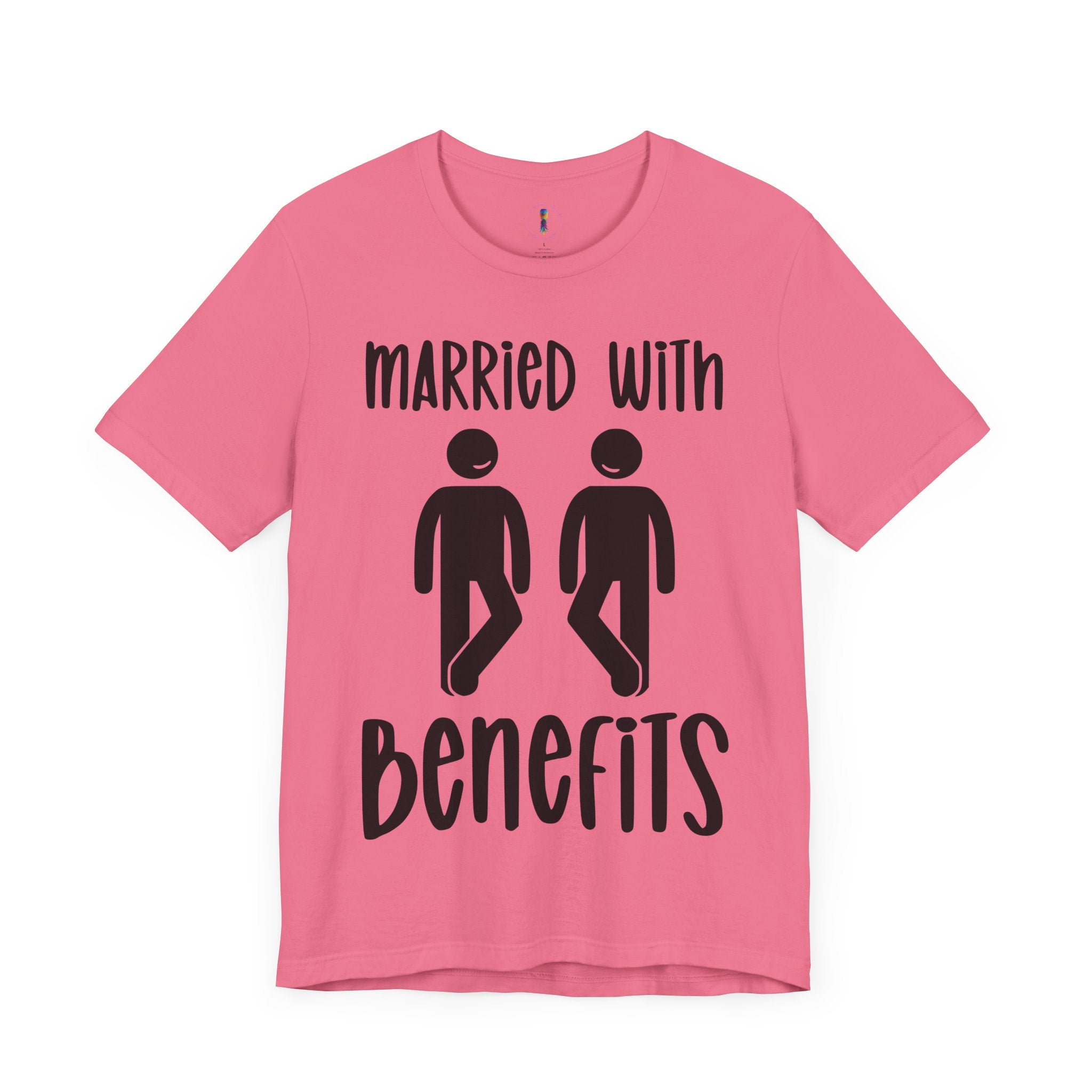Funny 'Married with Benefits' Unisex Jersey Tee - Perfect for Couples & Anniversaries