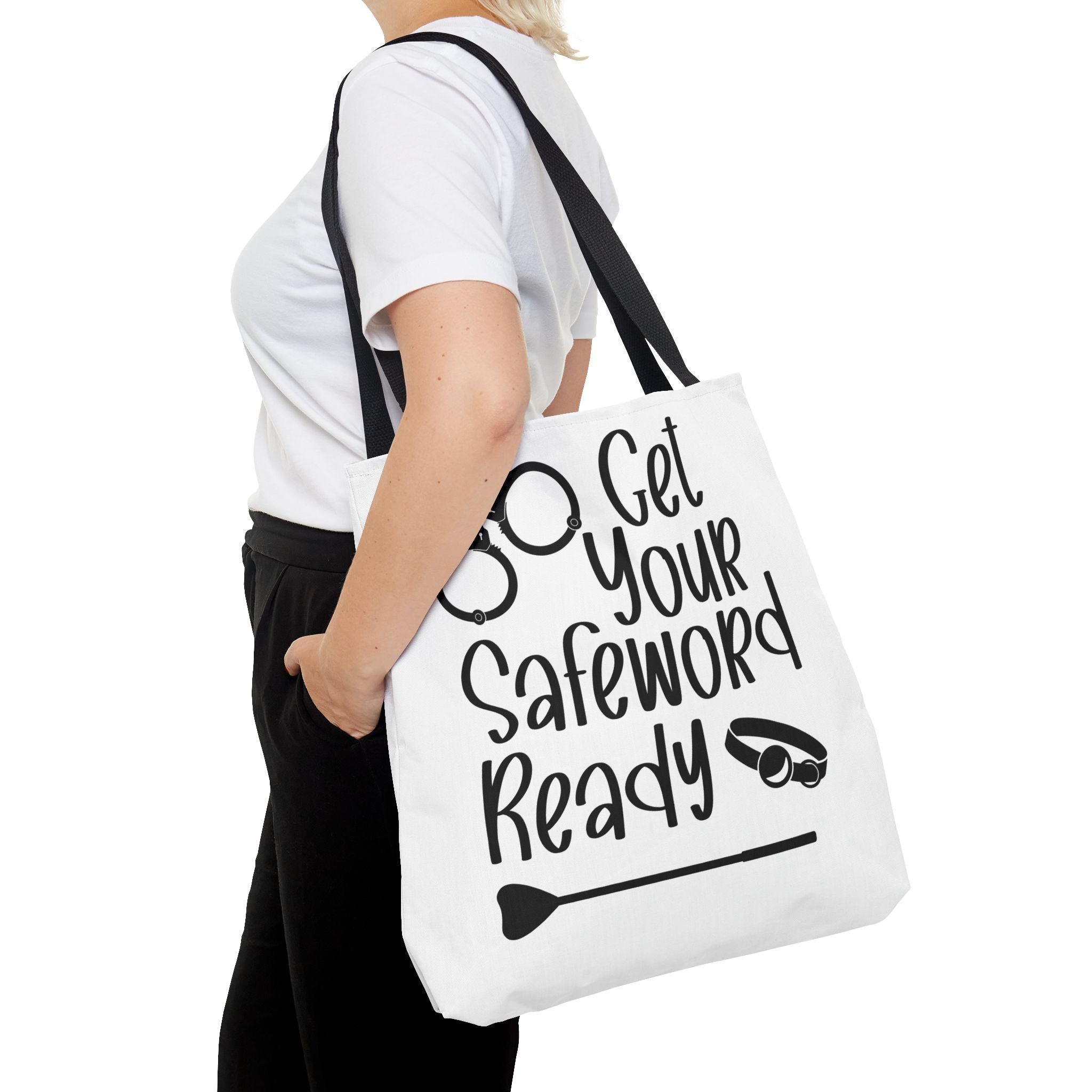 Get Your Safeword Ready Tote Bag - Fun & Playful Carryall for Kinky Adventures, Ideal for Couples & BDSM Enthusiasts
