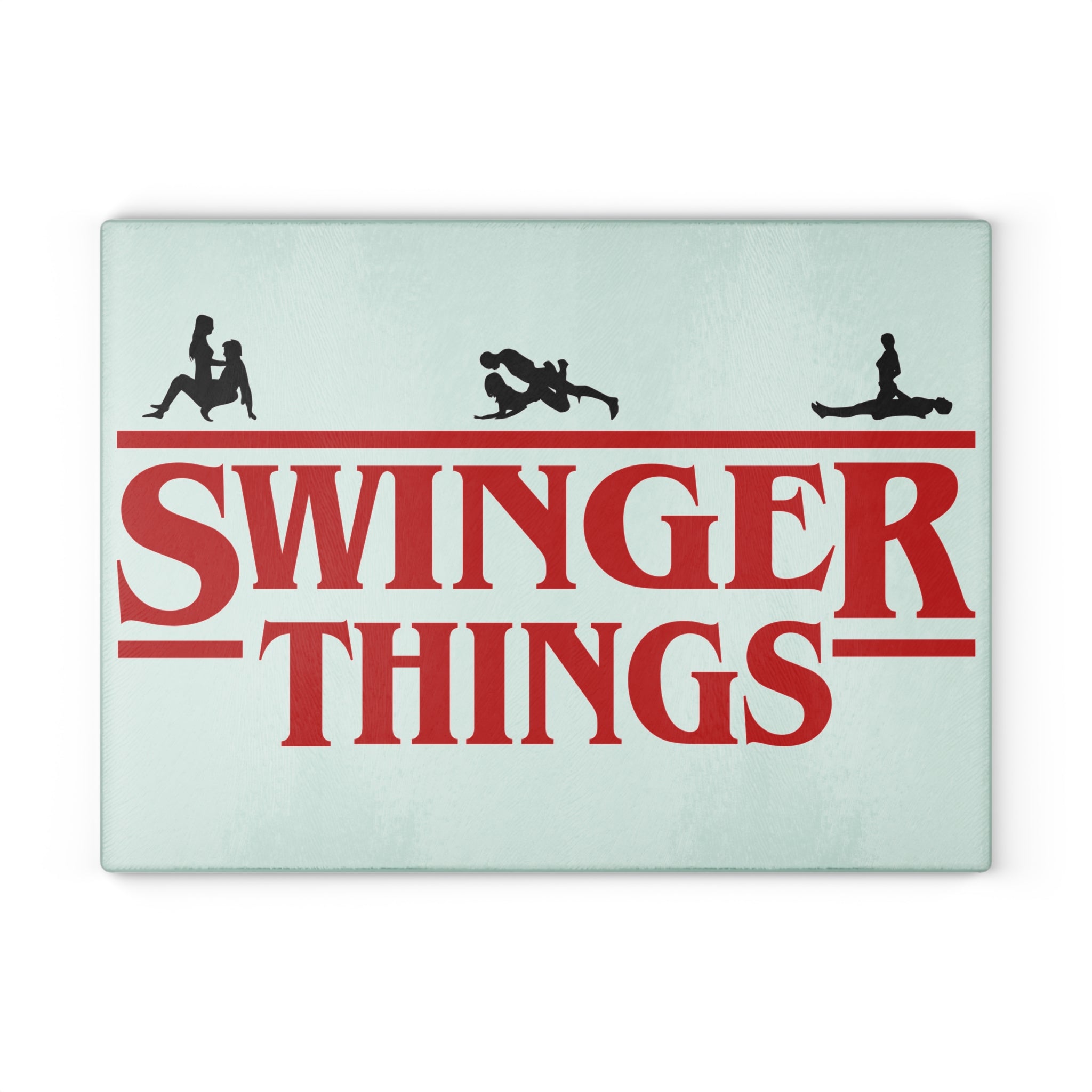 Funny Glass Cutting Board - 'Swinger Things' Kitchen Decor for Entertaining & Gifts