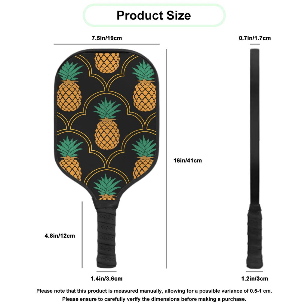 Fancy Upside-Down Pineapple Pickleball Paddle