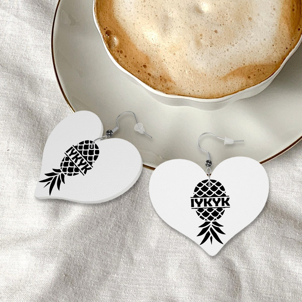 Heart Shape Leather Earrings