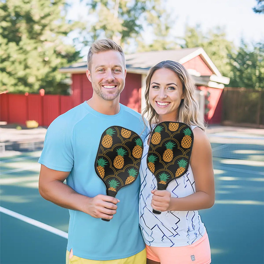 Fancy Upside-Down Pineapple Pickleball Paddle